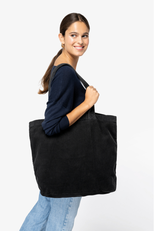 Sac écoresponsable en velours côtelé