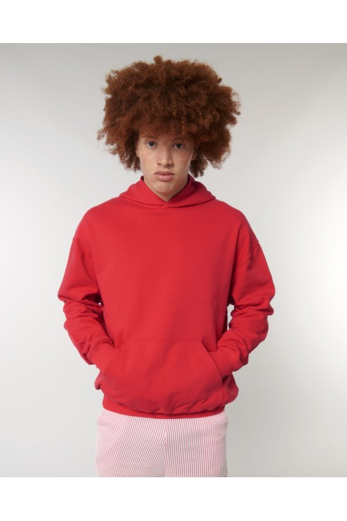 Sweatshirt à capuche unisexe, coupe boxy et sec au toucher