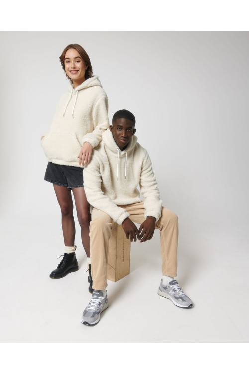 Sweatshirt à capuche unisexe en sherpa