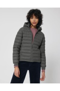 Veste matelassée pour femme à aspect laineux