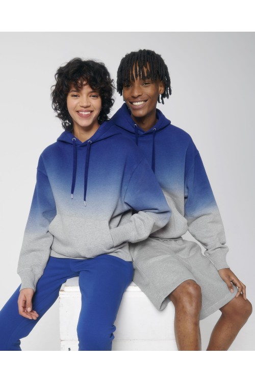 Le sweat à capuche unisexe décontracté dip dye