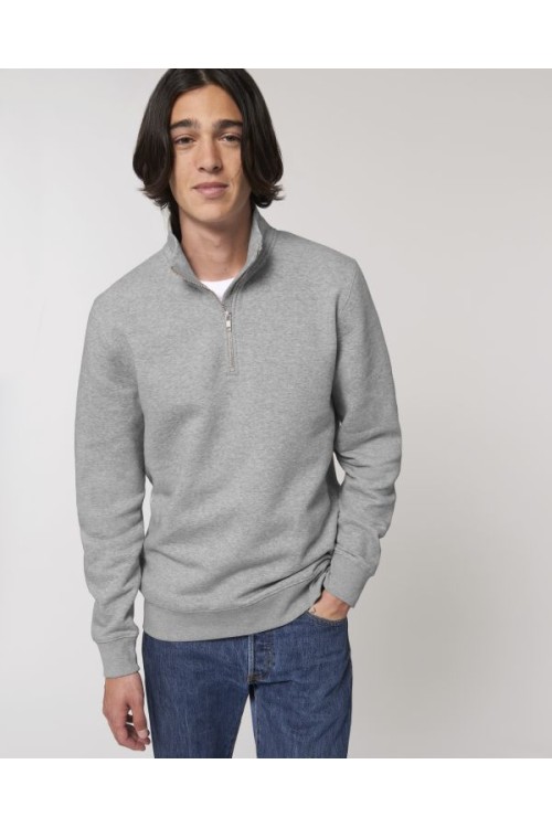 Le sweat-shirt col zippé homme