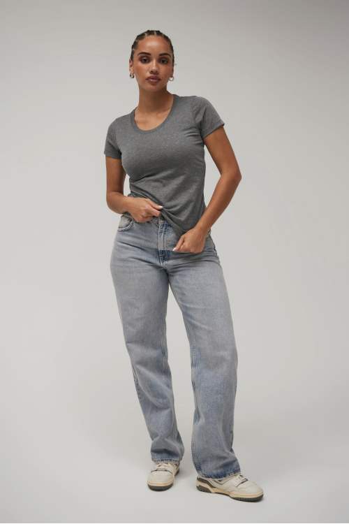 T-shirt femme triblend col rond