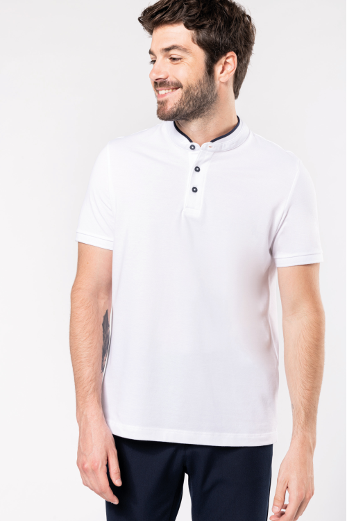 Polo col mao manches courtes homme