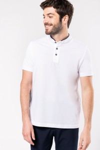 Polo col mao manches courtes homme