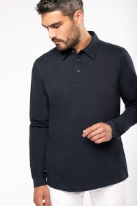 Polo jersey manches longues homme