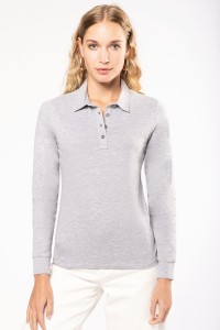 Polo jersey manches longues femme
