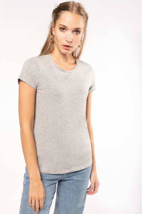 T-shirt col rond manches courtes femme