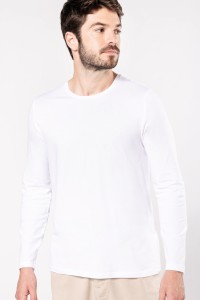 T-shirt col rond manches longues homme