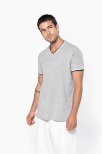 T-shirt maille piquée col V homme