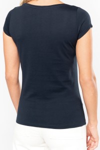 T-shirt col bateau manches courtes femme