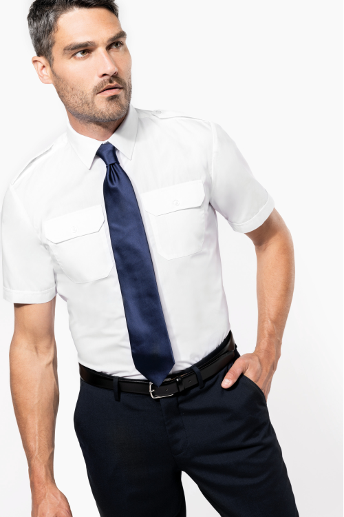 Chemise pilote manches courtes homme