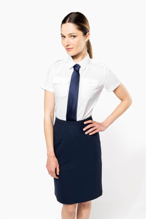 Chemise pilote manches courtes femme
