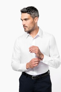 Chemise ajustée manches longues sans repassage