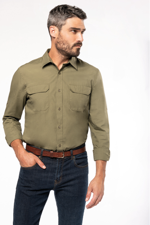 Chemise safari manches longues homme