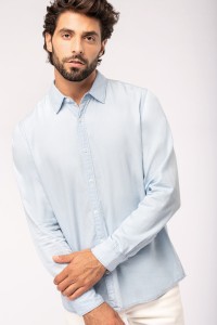 Chemise écoresponsable délavée coton twill homme