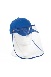Casquette avec écran transparent