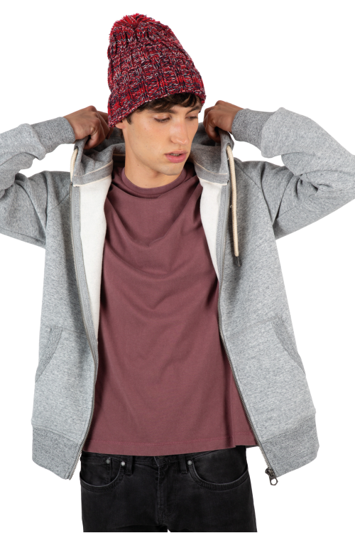 Bonnet à pompon avec revers