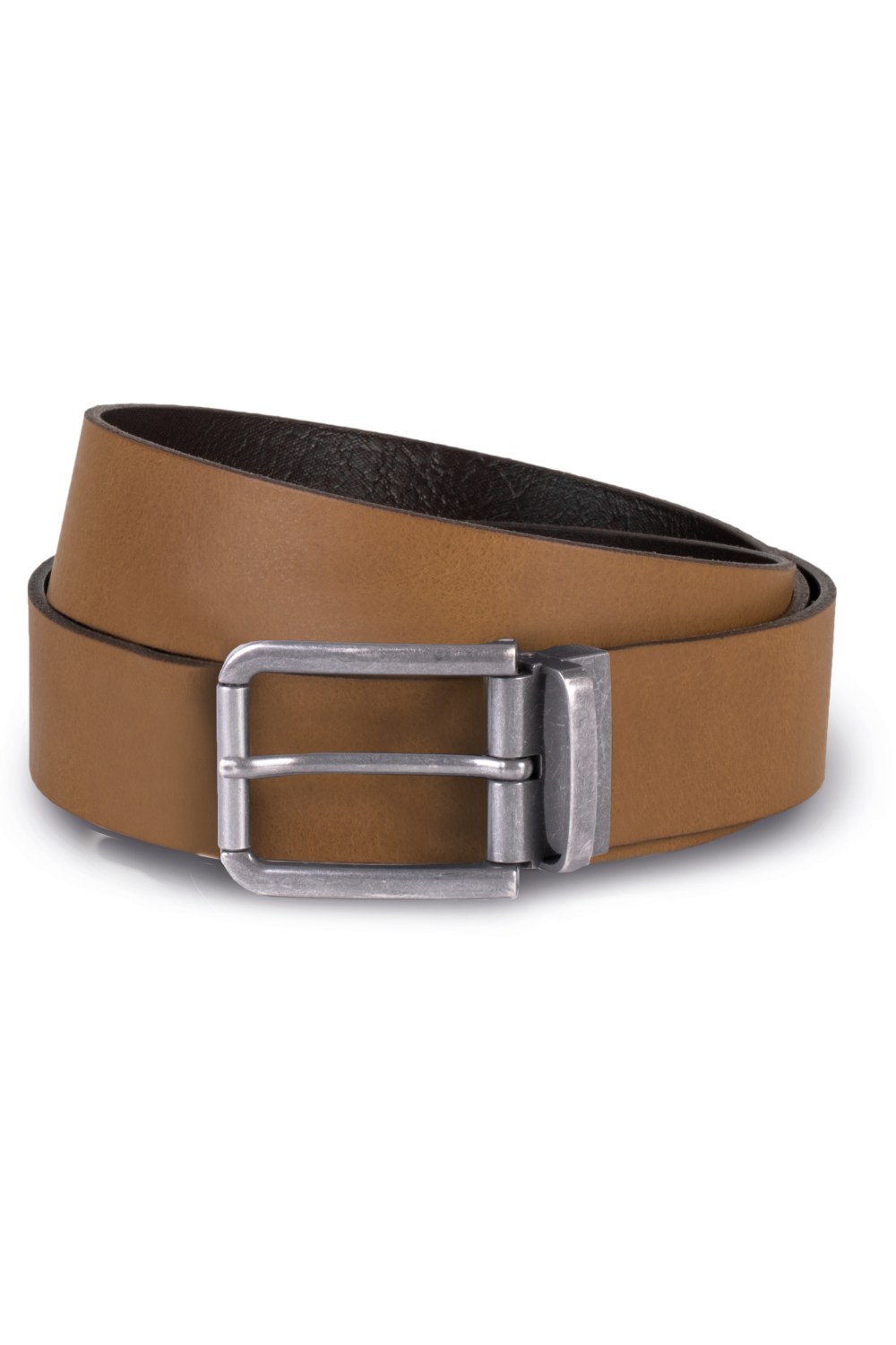 Ceinture en cuir à bord franc - 35 mm