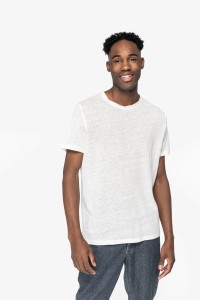 T-shirt en lin col rond homme