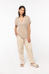 Polo en lin femme