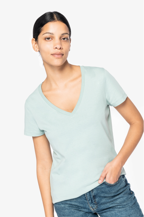 T-shirt col V femme