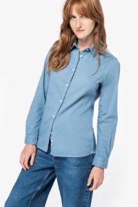 Chemise délavée en coton twill femme