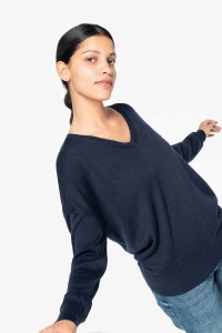 Pull col V  Lyocell TENCEL™  femme