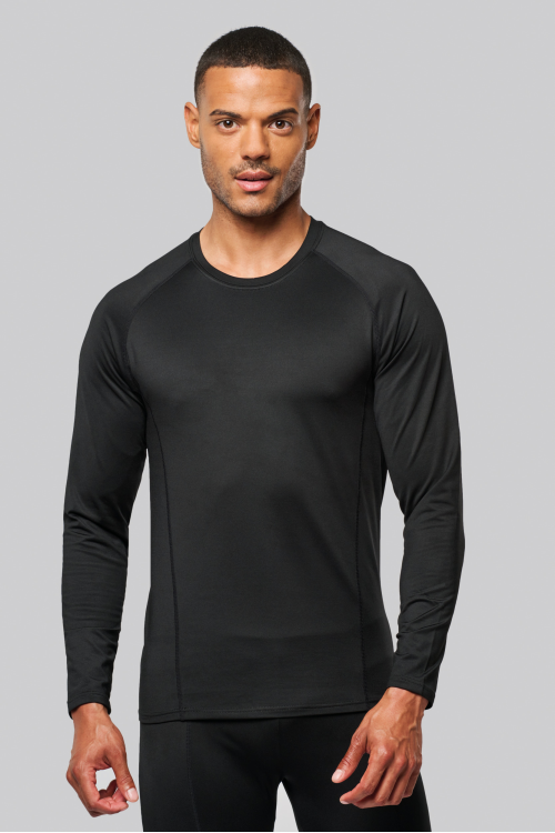 T-shirt double peau sport manches longues unisexe