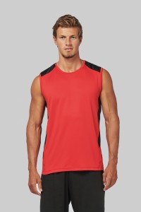 Débardeur de sport bicolore unisexe