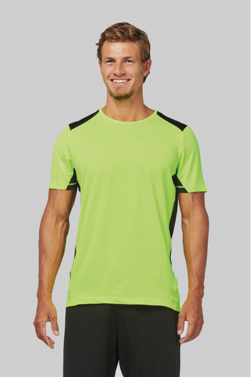 T-shirt de sport bicolore unisexe