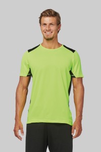 T-shirt de sport bicolore unisexe