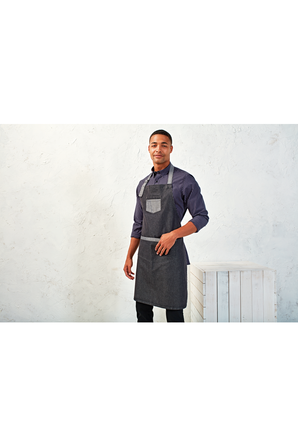 Tablier Denim à bavette "Domain"