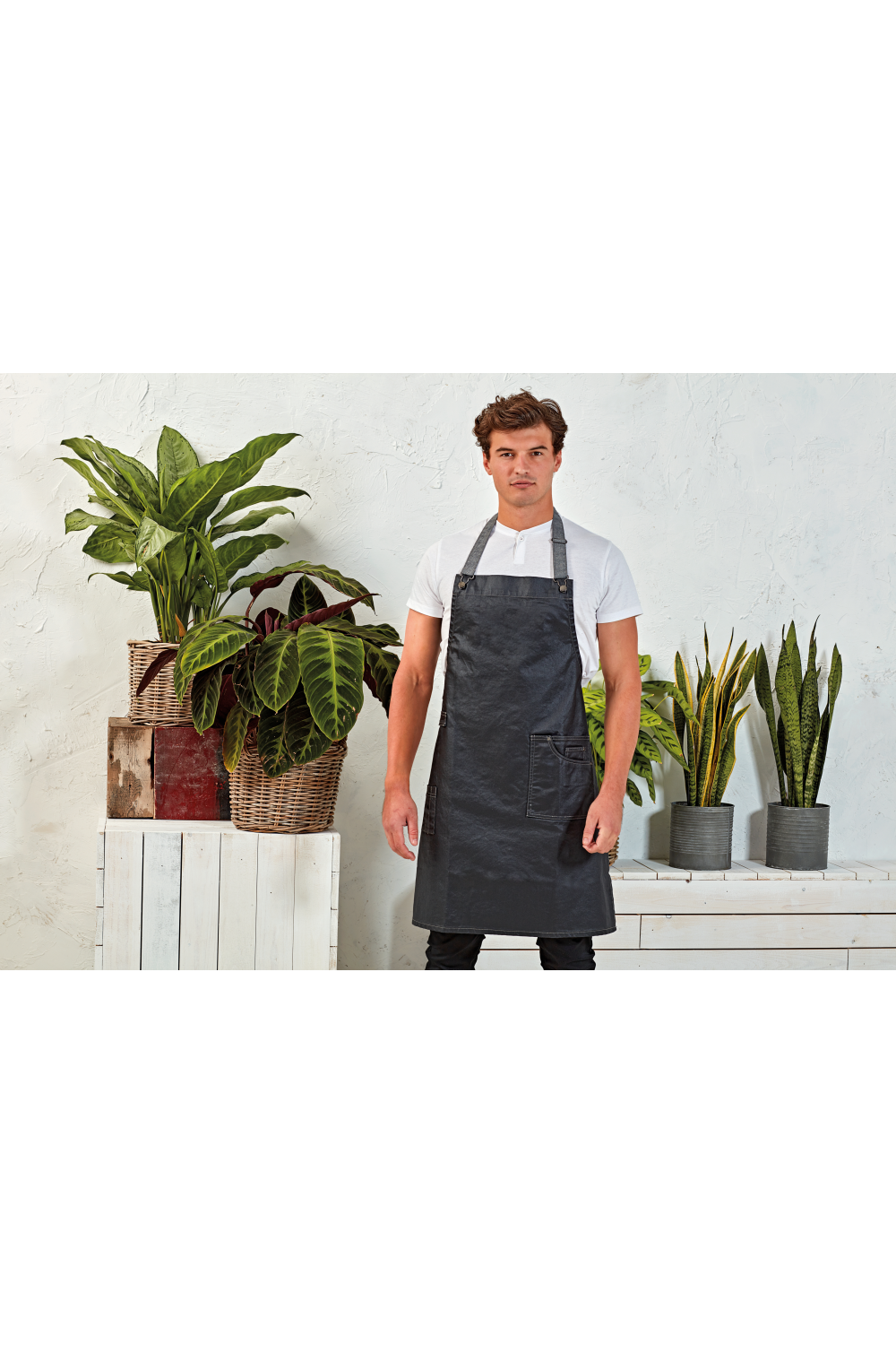 Tablier "effet ciré" à bavette "District"