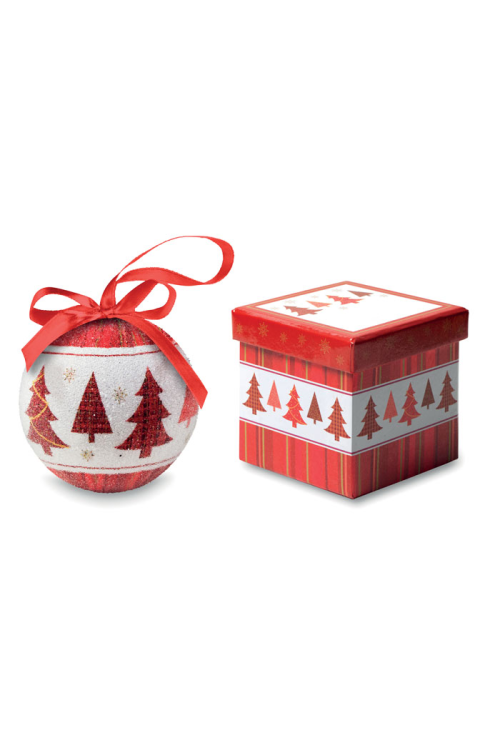 Boule de Noël et boîte.