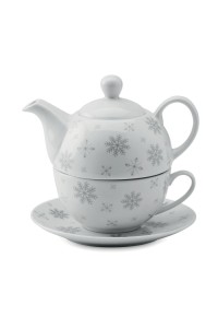 Théière et tasse de Noël