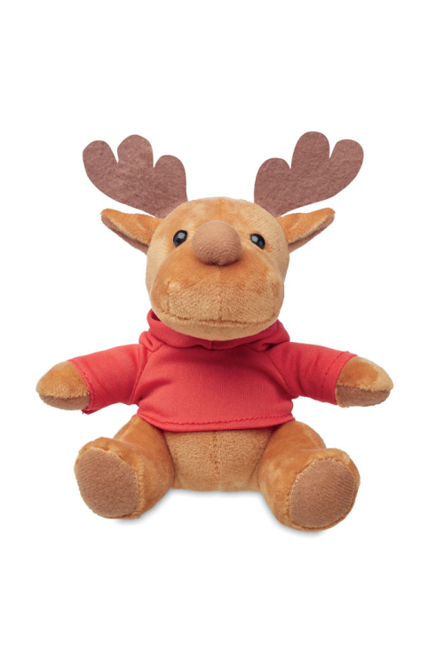 Renne en peluche avec capuche