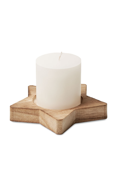 Bougeoir étoile avec bougie