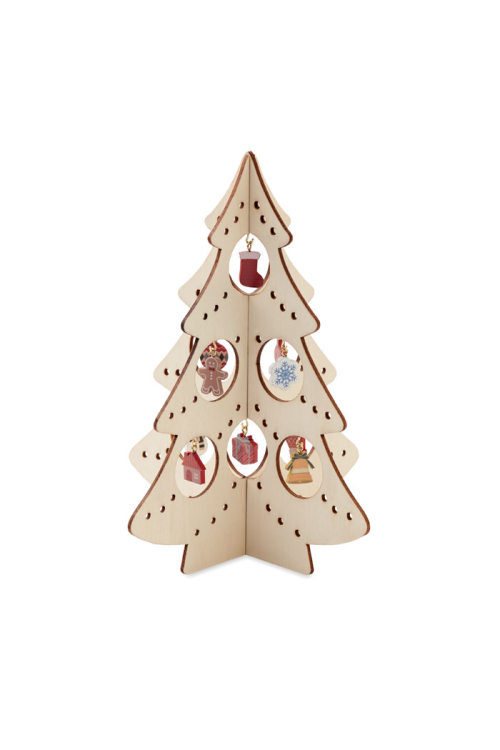 Décoration de sapin en bois