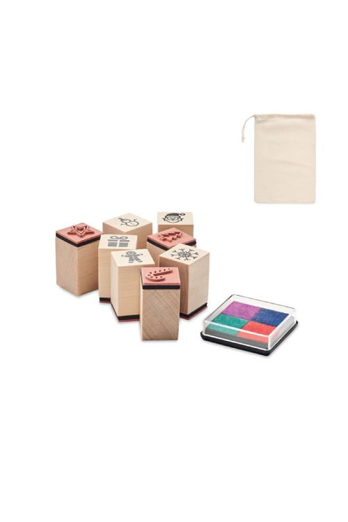 Set de 8 tampons  en bois