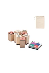 Set de 8 tampons  en bois