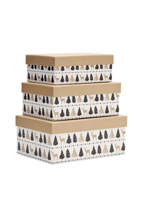 3 boîtes pour cadeaux de Noël
