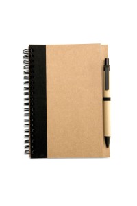 Bloc-notes recyclé et stylo