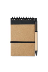 Bloc-notes recyclé et stylo
