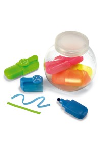 5 Surligneurs dans un pot