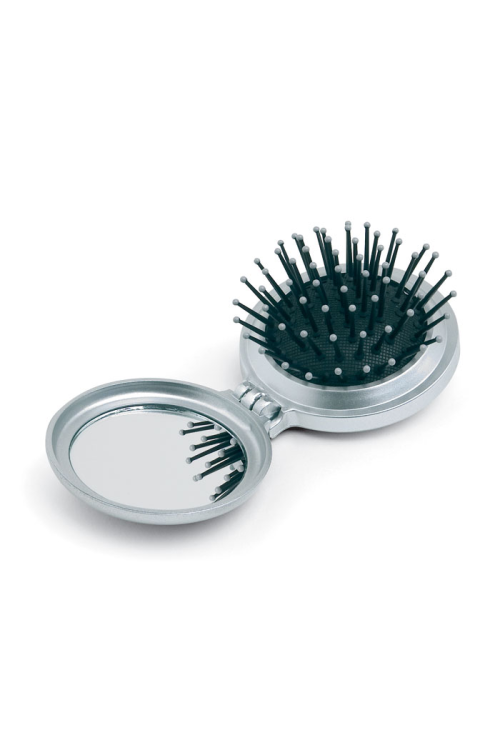 Brosse/miroir pliable