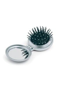 Brosse/miroir pliable