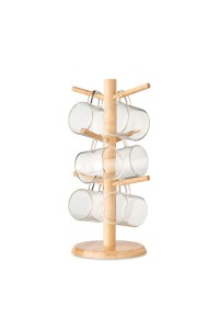 Présentoir et 6 tasses en verre