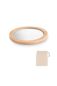Miroir de poche en bambou
