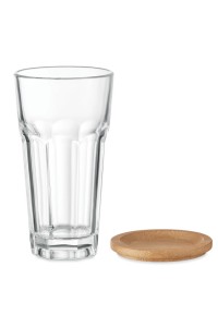 Verre avec couvercle en bambou